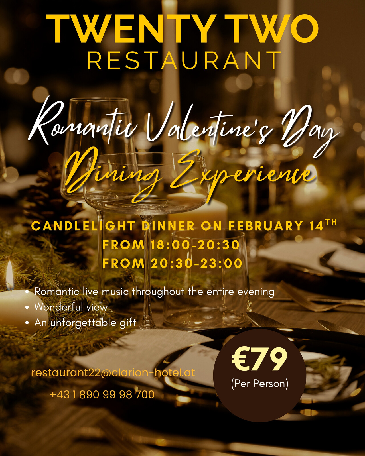Dining_Experience_Clarion_Hotel_Vienna_South_Valentine_Dinner_Twenty_Two_Restaurant
